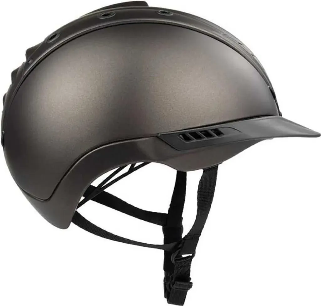 Casque d'équitation ventilé CASTRO marron mat avec ajustement précis - 3