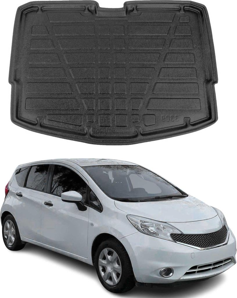 Kofferraumwanne Laderaumwanne für Nissan Note 2014-2020 Gummi TPE Schwarz