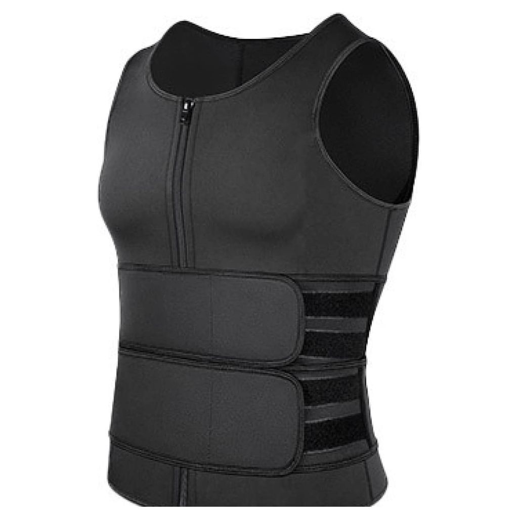 Taillenformender Body Shaper für Männer, Herren Body Shapewear mit Klettverschluss, Kompressionshemd Herren - SHAPEVIZ L