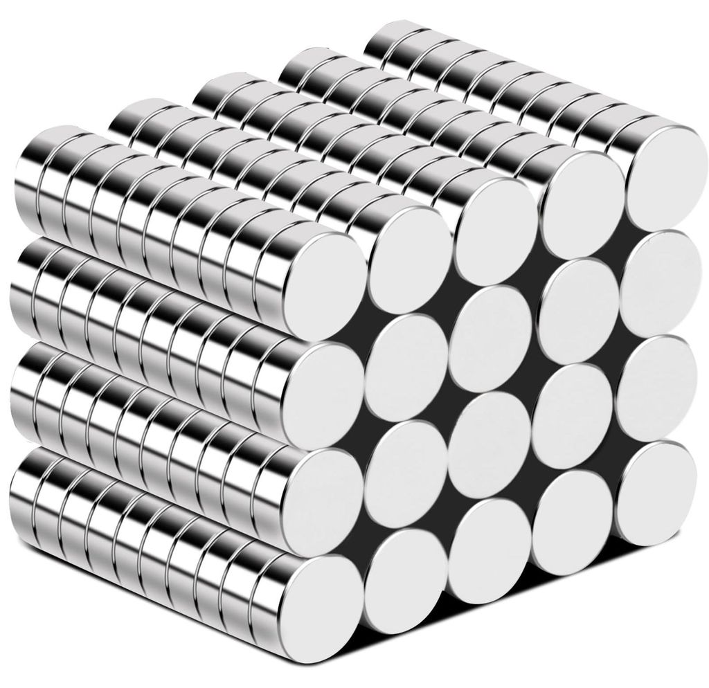 200 kleine, starke runde Neodym-Magnete für Pinnwände, Magnettafeln, Kühlschränke, Whiteboards, Bastelprojekte und Fotos, 4 x 1,5 mm
