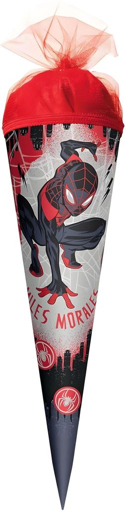 Roth Schultüte 35cm rund Marvel Spider-Man Miles Morales Produktbild 