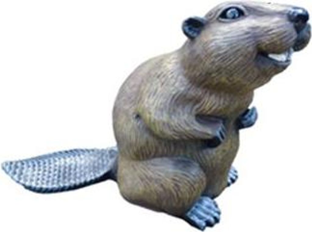 Biber Figur Statue Statuen Figuren Garten Winter Deko Skulptur Dekoration 40 cm