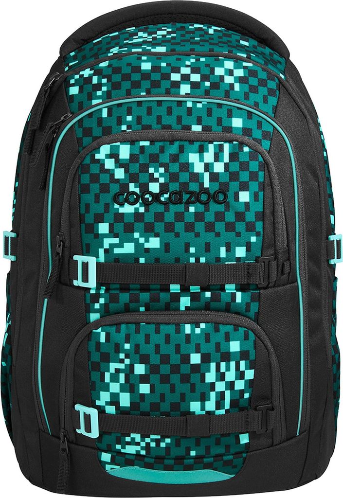 coocazoo Schulrucksack Porter Backpack Pixel Blox schwarz Produktbild 