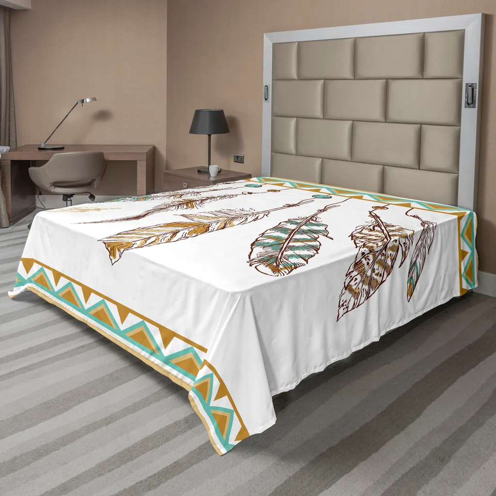 Offerta Lenzuolo ABAKUHAUS 260x228 cm - Grafica Hippie Marrone