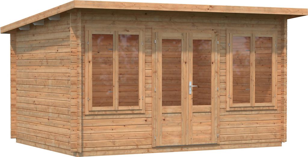 Palmako Gartenhaus Lisa 11,5 m² - 34 mm Hellbraun tauchimprägniert