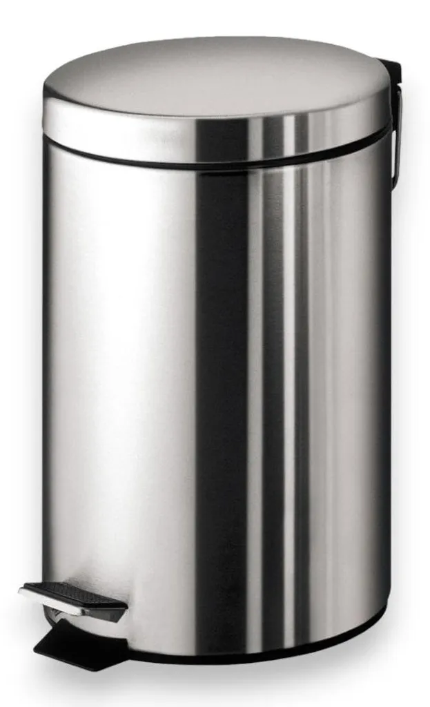Petite poubelle de salle de bain 5 litres en acier avec seau amovible