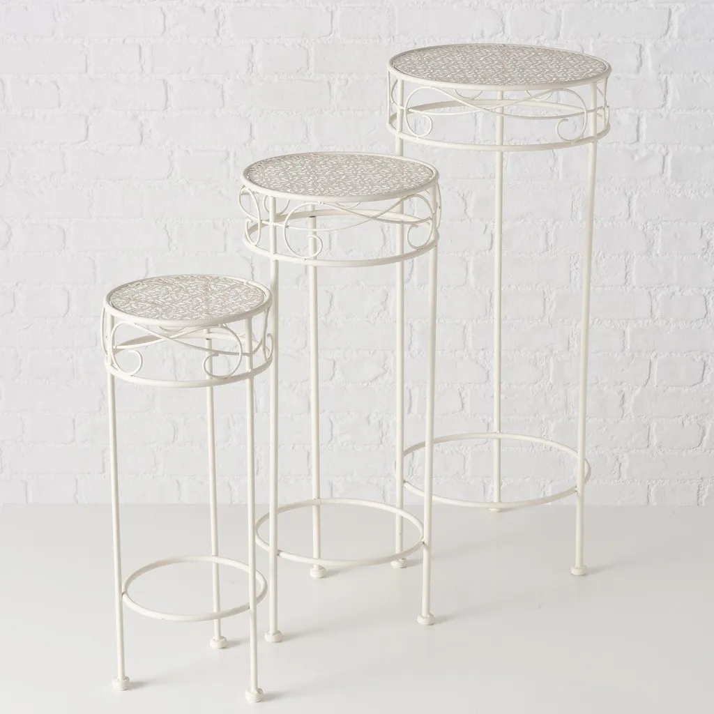 Table pour téléphone blanche en métal 70 cm - Support stable et robuste - 9