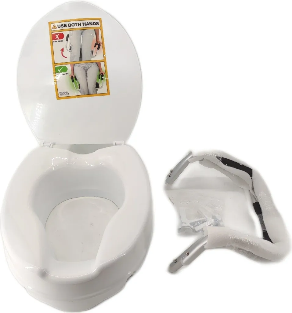 Marchepied de Toilette Médical avec Poignées Latérales Stable et Sûr