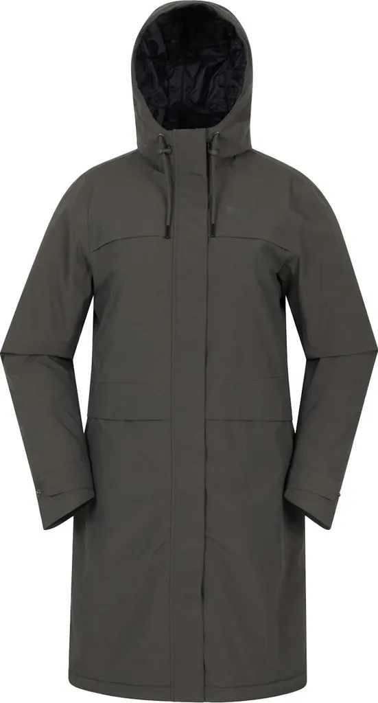 Veste longue de pluie femme Avery kaki idéale pour marche et quotidien