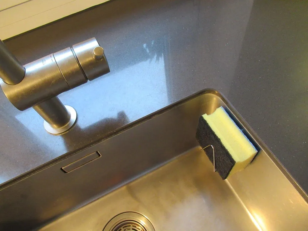 Rangement pour éponge de vaisselle en inox anticorrosion format compact