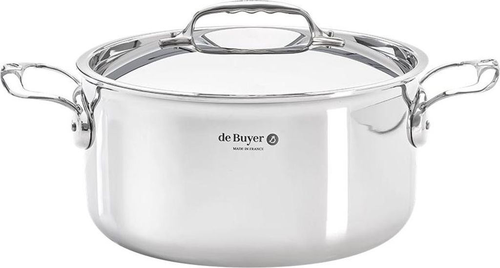 De Buyer Affinity Bratentopf Edelstahl mit Deckel 20 cm Produktbild 
