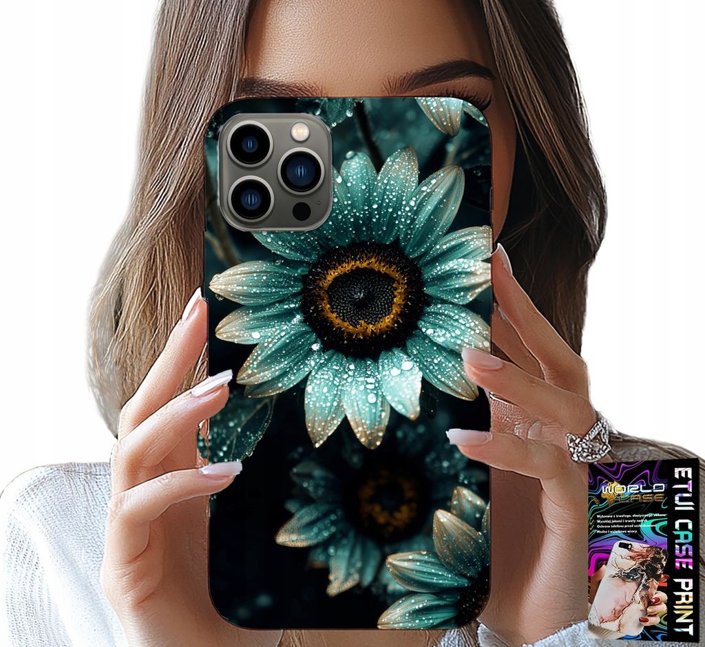 Hülle Für Iphone 11 Pro Max - Blaue Gerbera Gänseblümchen Blume + Folie