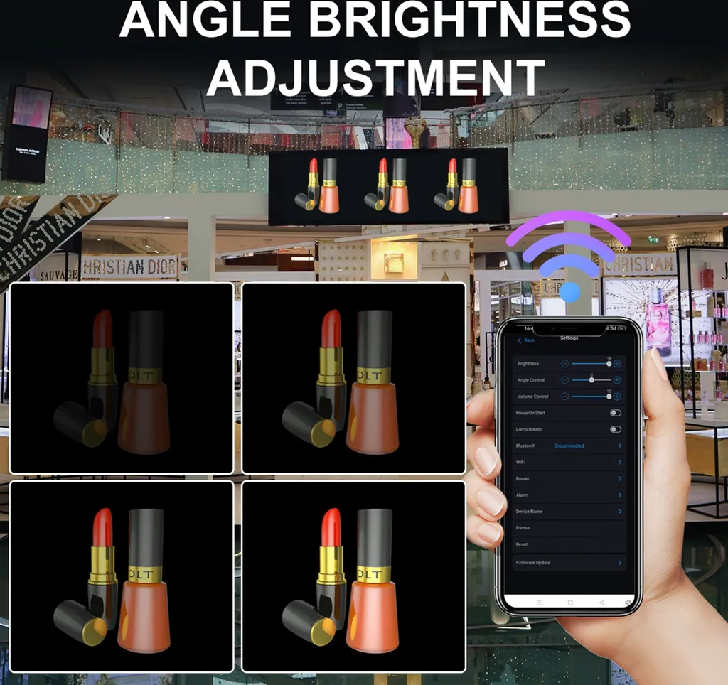 Projecteur Holographique 3D Haute Résolution 722 LED pour Vitrines de Magasin - 2