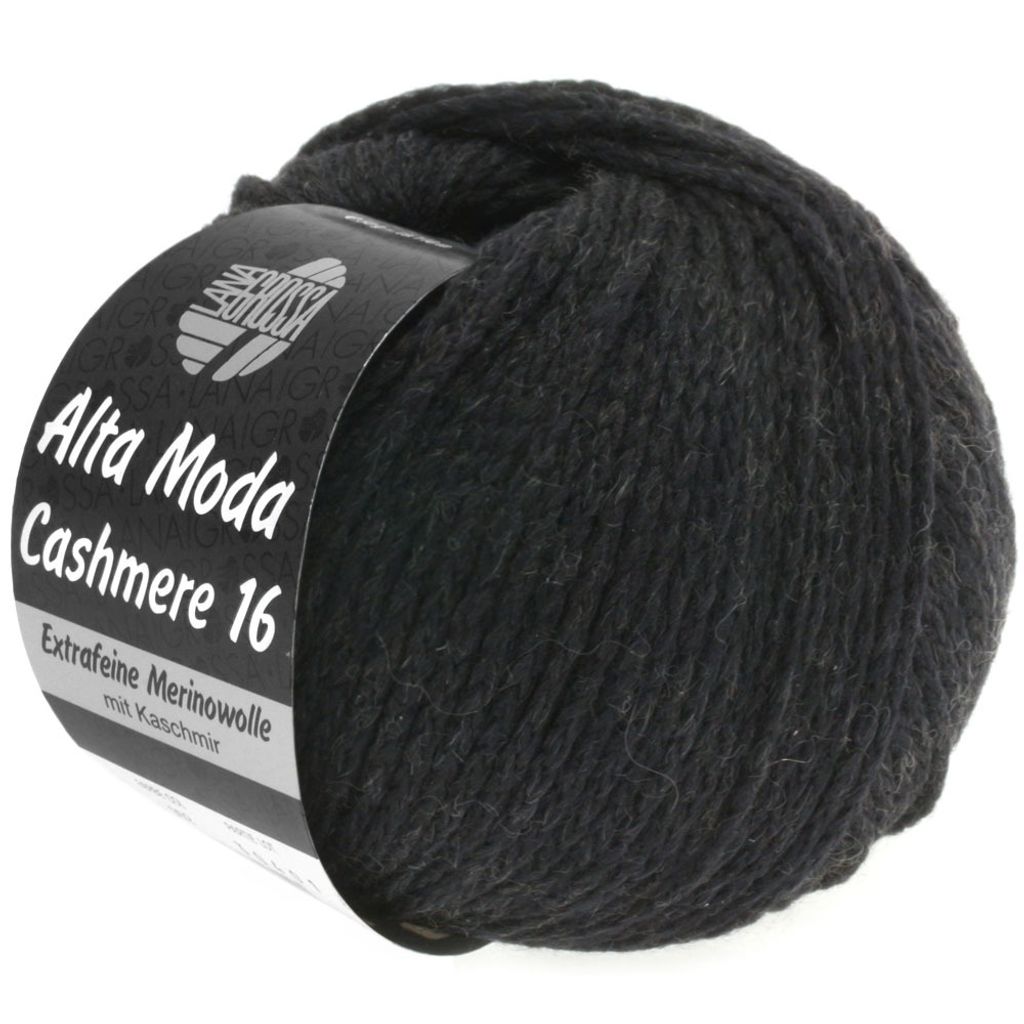 Lana Grossa Alta Moda Cashmere 16  015 Schwarz Produktbild 