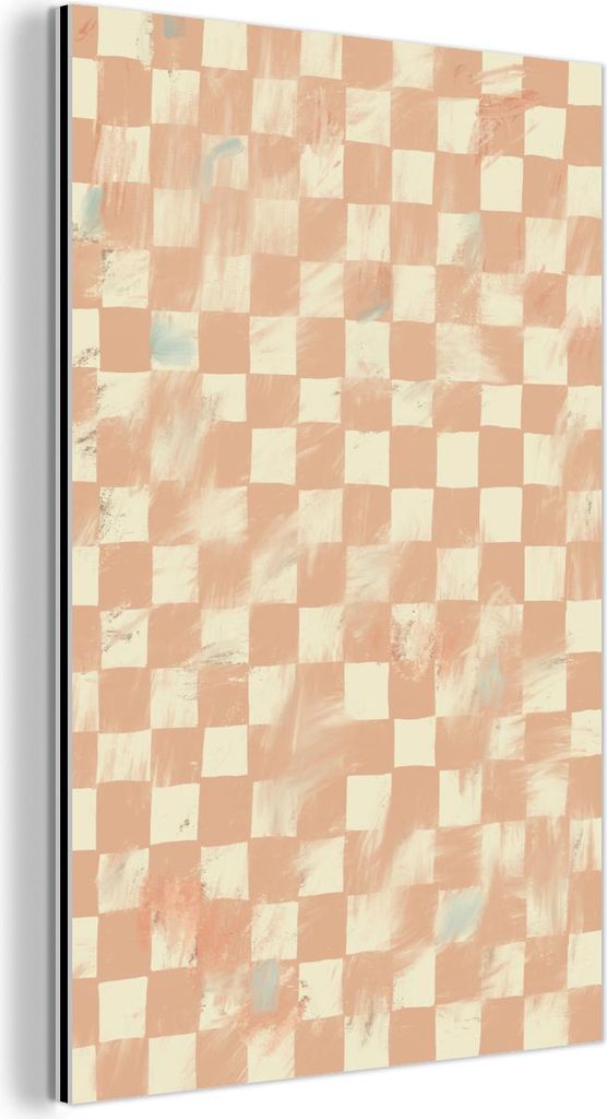 MuchoWow Wanddekoration Metall Metallbild Wandkunst 20x30 cm Beige - Muster - Modern MuchoWow Aluminium Gemälde - Alu Dibond Bild