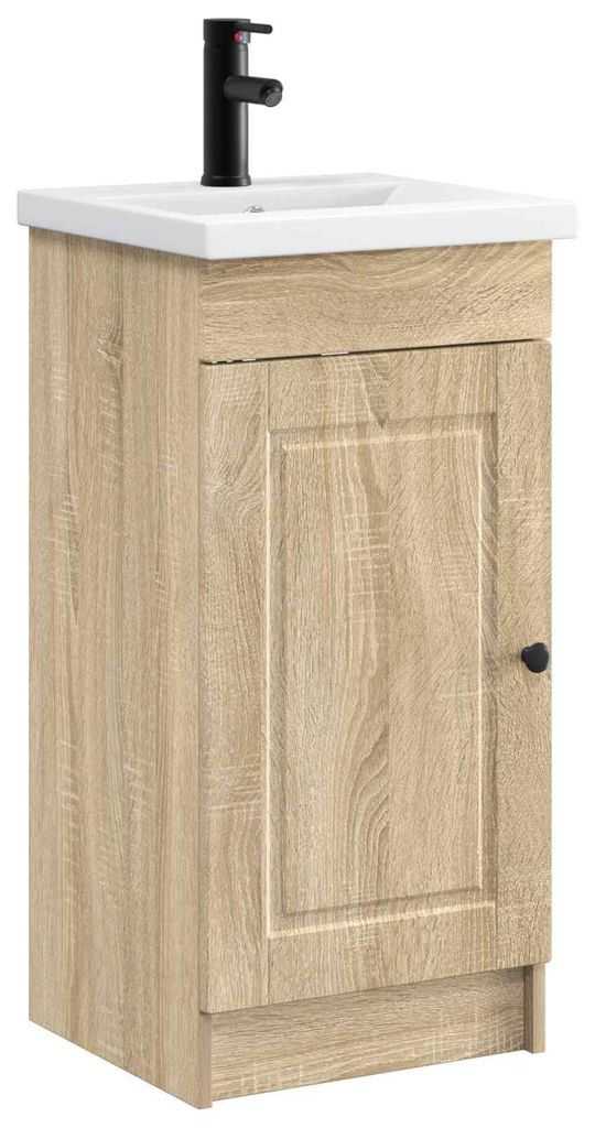 Badezimmerschrank mit Waschbecken Sonoma-Eiche