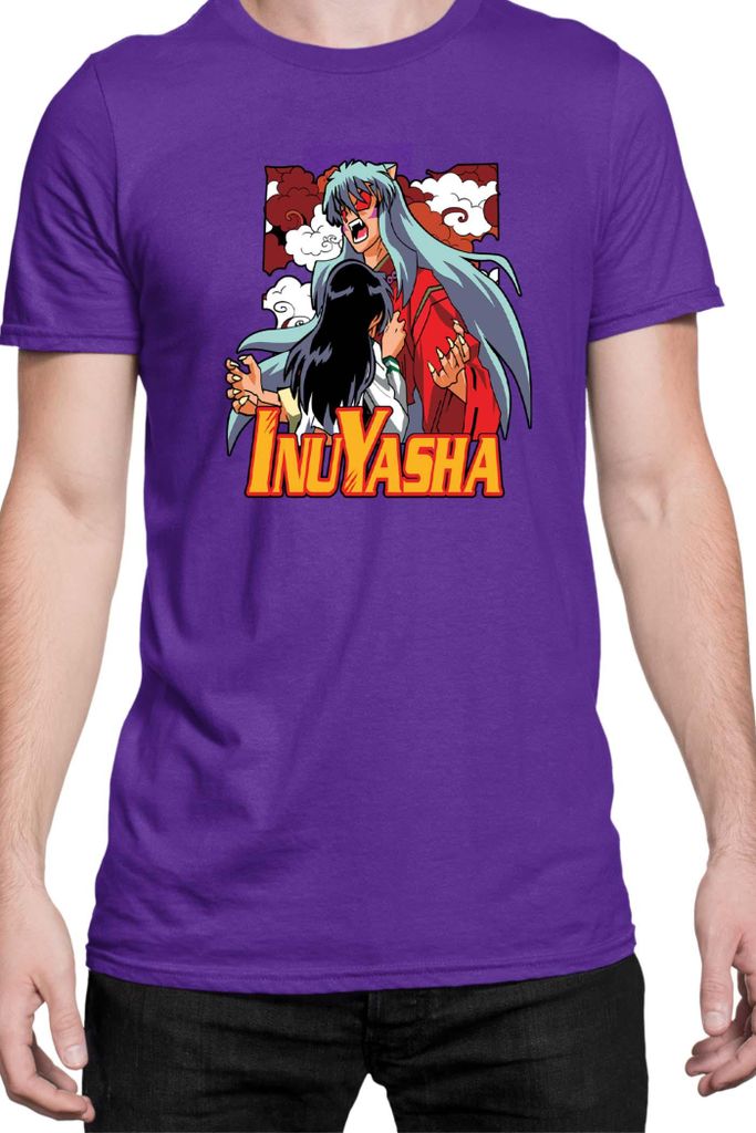 Herren T-Shirt Japan Manga Anime Comics Animation Inuyasha, Man S / Lila