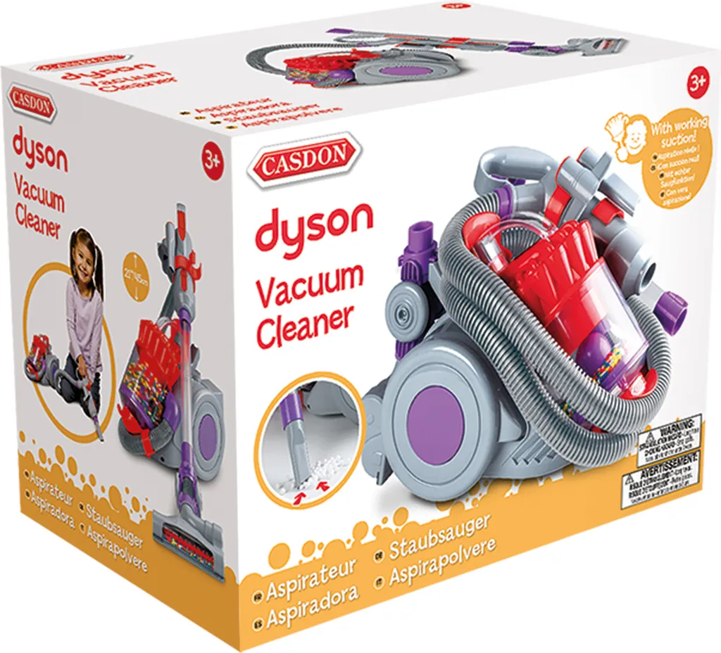 Aspirateur jouet 3 en 1 avec fonction d'aspiration réelle pour enfants