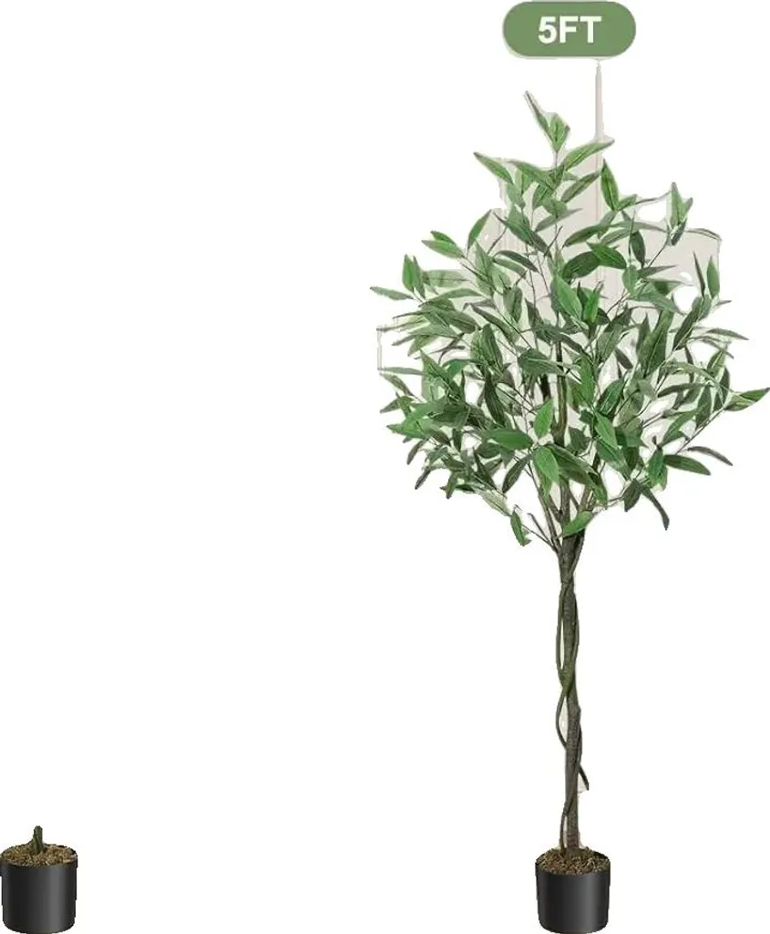 HomeZone Albero Di Eucalipto Artificiale In Vaso - 85 Cm, Pianta Finta Realistica Per Casa, Ufficio, Corridoio - 5