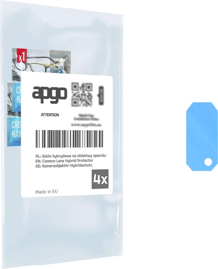 apgo 4 Stück Hybrid Kameraschutz, Kamera-Schutzglas kompatibel mit Blackview BV9300, Linsenschutz, 9H Härte, Schutz für Kameraobjektiv, Anti-Kra...