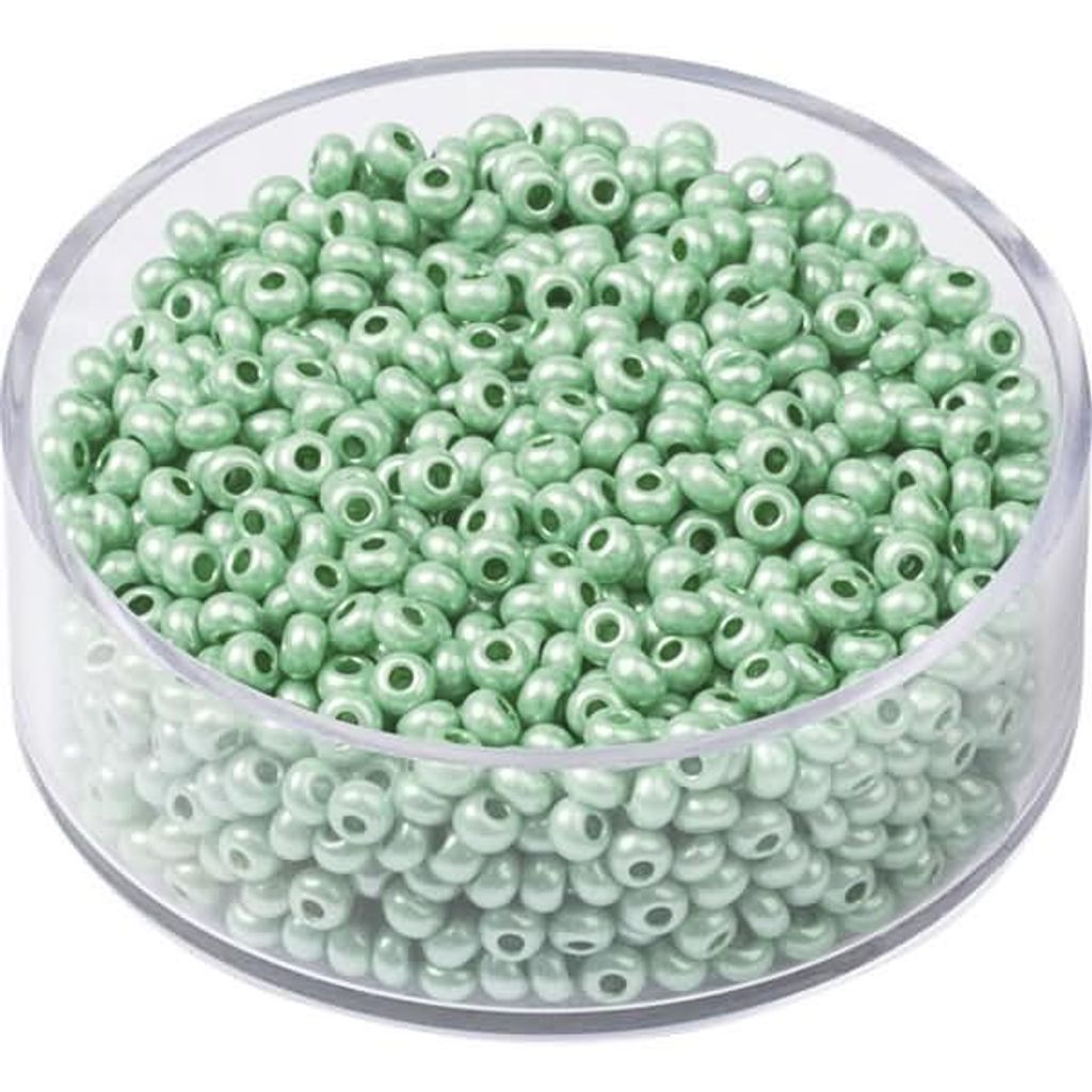 KNORR PRANDELL 213104340 Böhmische Rocailles Ø 25 mm Glas mintgrün