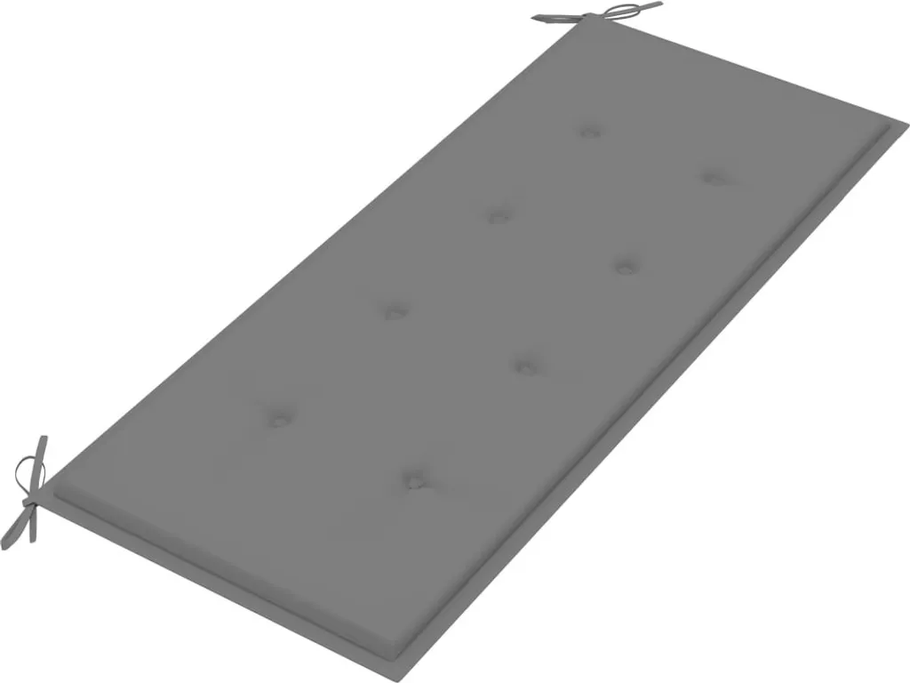 Panca da Giardino Pieghevole 118 cm in Bambù con Cuscino | Arredo Esterni - 4
