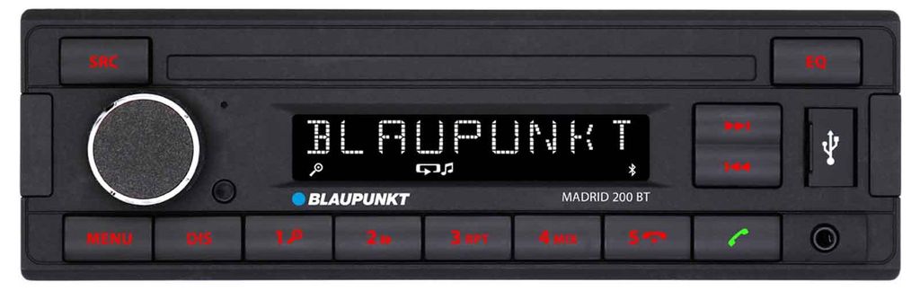 BLAUPUNKT Madrid 200 BT  - Bluetooth 1-DIN Radio ohne CD Produktbild 