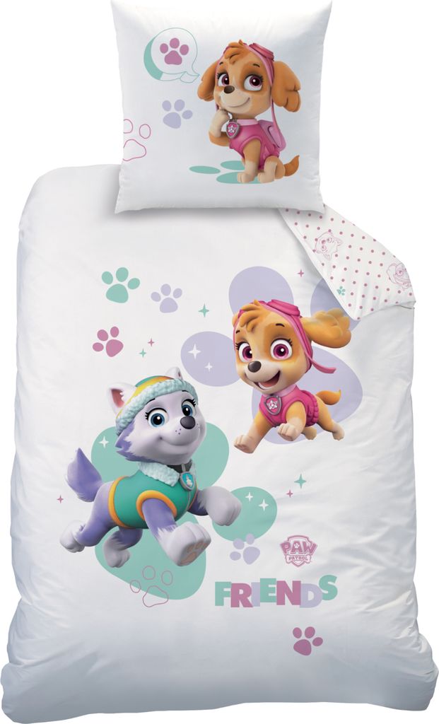 Paw Patrol Mädchen-Bettwäsche 80x80 cm + 135x200 cm · Produktbild 3