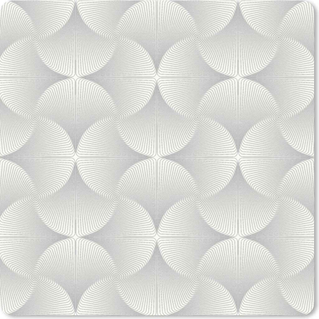 MuchoWow® Mauspad Mousepad Muster - Silber - Retro 20x20 cm Produktbild 