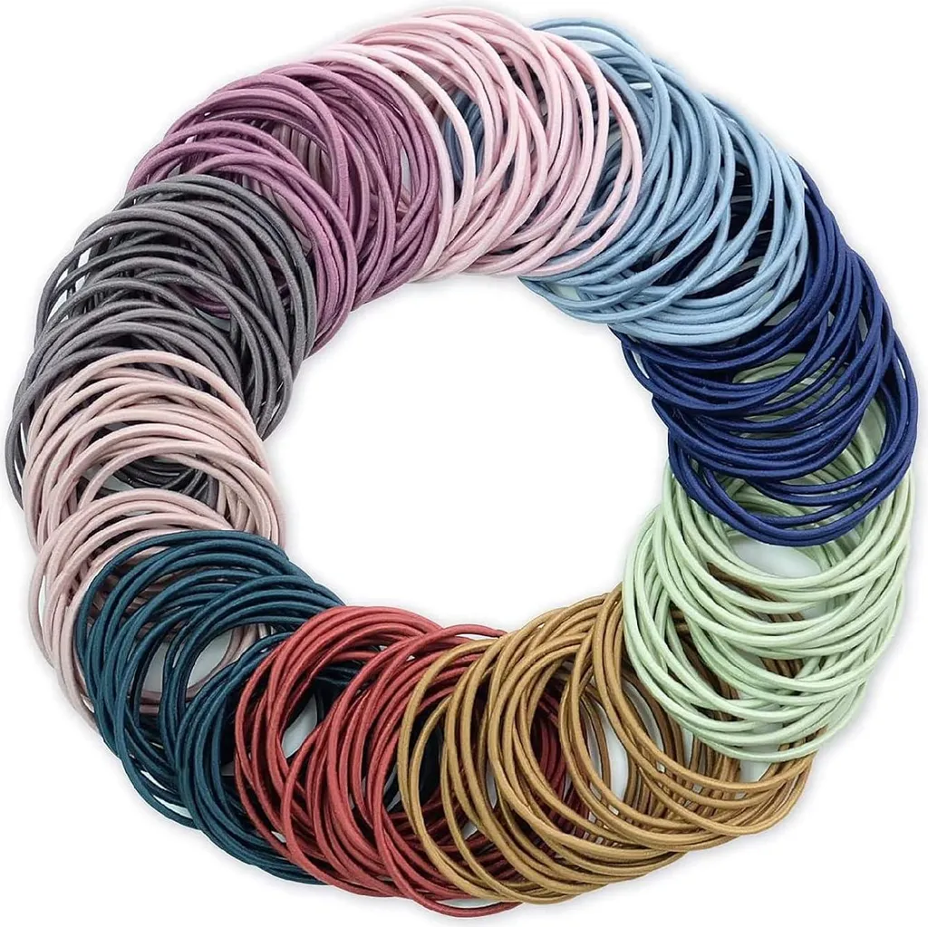 200 Elastici Capelli Bambina 4,5cm - Multicolore per Treccine e Code