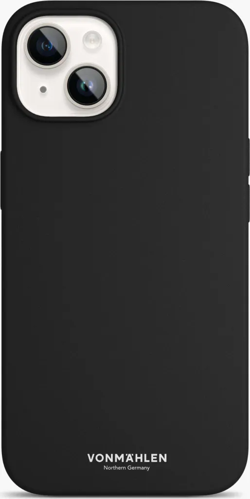 Évitez les rayures sur iPhone 14 - Coque silicone noir Vonmählen Eco