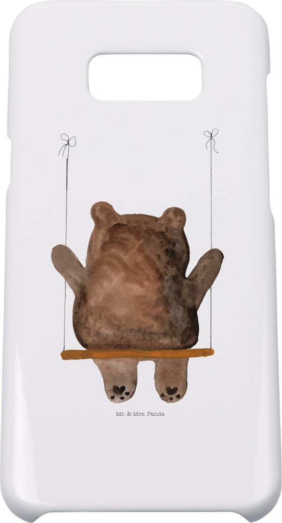 Mr. & Mrs. Panda Samsung Galaxy S8 plus Handyhülle Bär Schaukel - Weiß - Geschenk, Teddy, Cover, Handy Case, Hülle