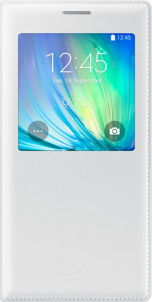 Étui Samsung S View Cover EF-CA700B Charcoal pour Galaxy A7 d'origine