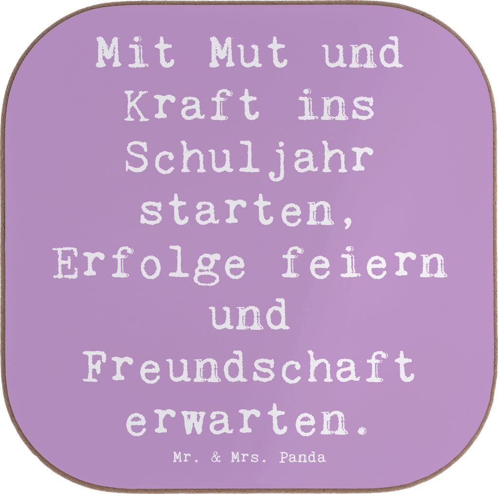 Mr. & Mrs. Panda Tischschoner Spruch Mutiger Schulanfang - Produktbild 