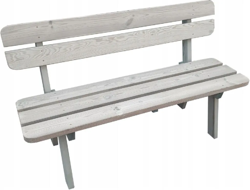 Banc de parc en bois massif pour aménagement extérieur durable et vert