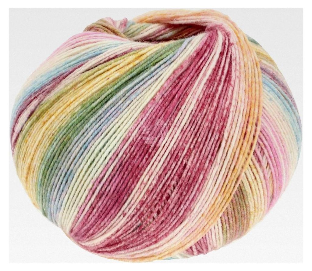 Cool Wool 4 Socks Print | Bedrucktes Merino-Sockengarn aus mehrfach verzwirnten Einzelfäden | Handstrickgarne aus 75% Schurwolle | 100g Wolle zum ...