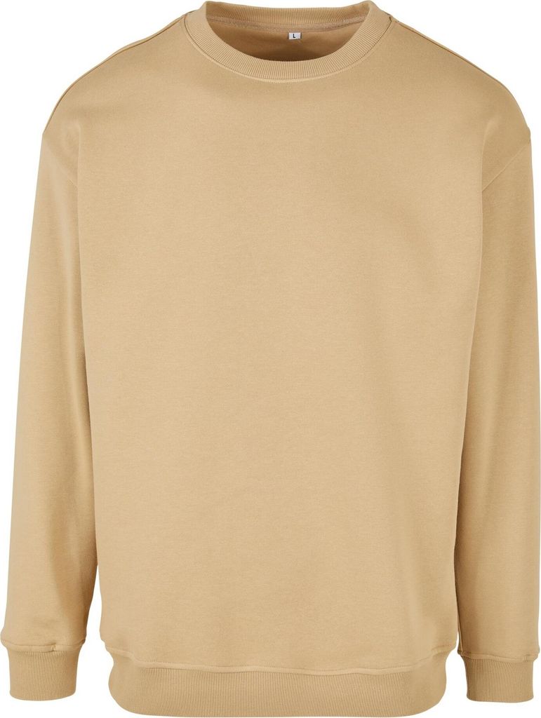 Build Your Brand Herren Crew Neck Pullover RW6469 (L) (Union-Beige)
