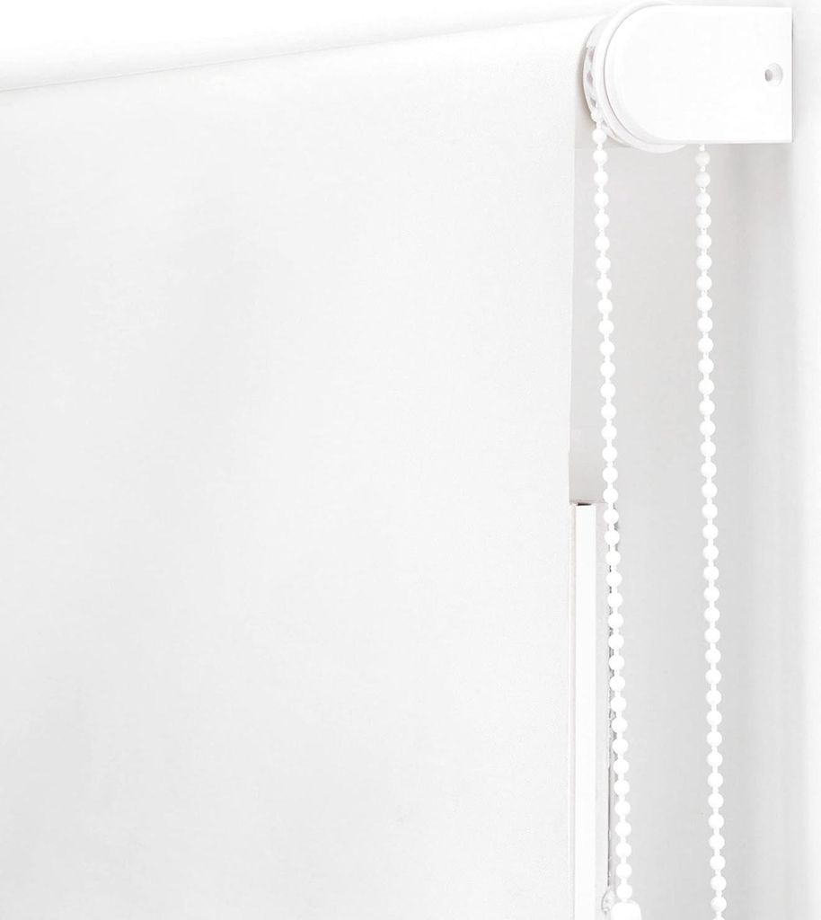 Premium einfarbige Verdunkelungsrollo 120x175 cm - Stoff 117x170 cm - Thermo-Rollo ecru - Licht- und Wärmeisolierung