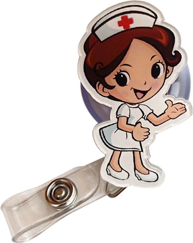 Niedliche ausziehbare Abzeichenrolle, Krankenschwester, Arzt, Schlüssel, Ausweis, Namenskartenhalter, Bürobedarf-2#