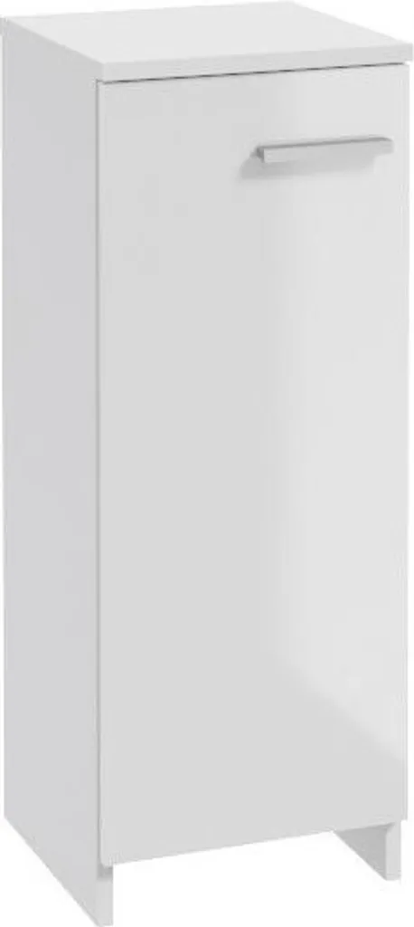Armoire de toilette sur pied 79 cm blanc brillant design gain de place