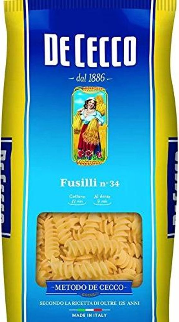 3 x DE CECCO N°34 Fusilli 1000g