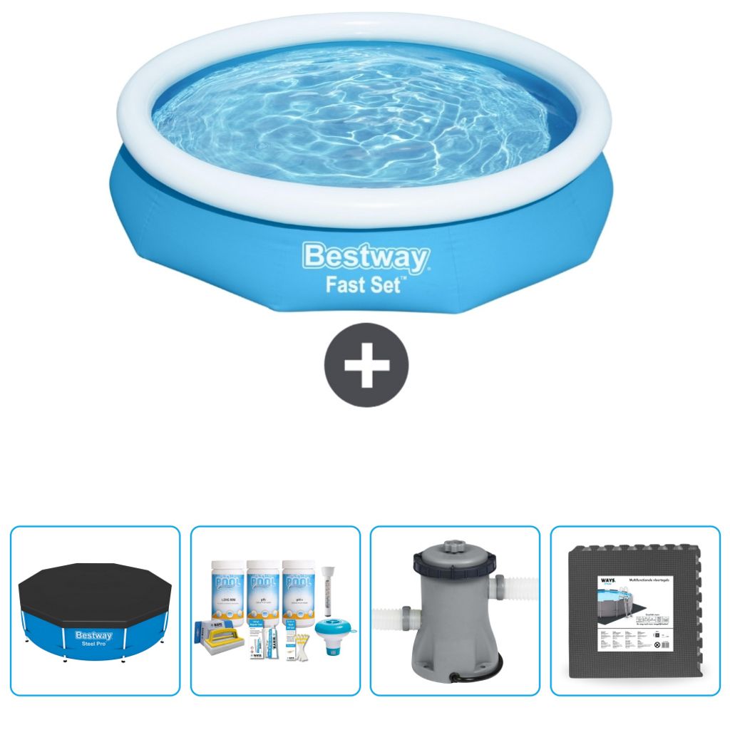 Bestway runder aufblasbarer Fast-Set-Pool – 305 x 66 cm – Produktbild 