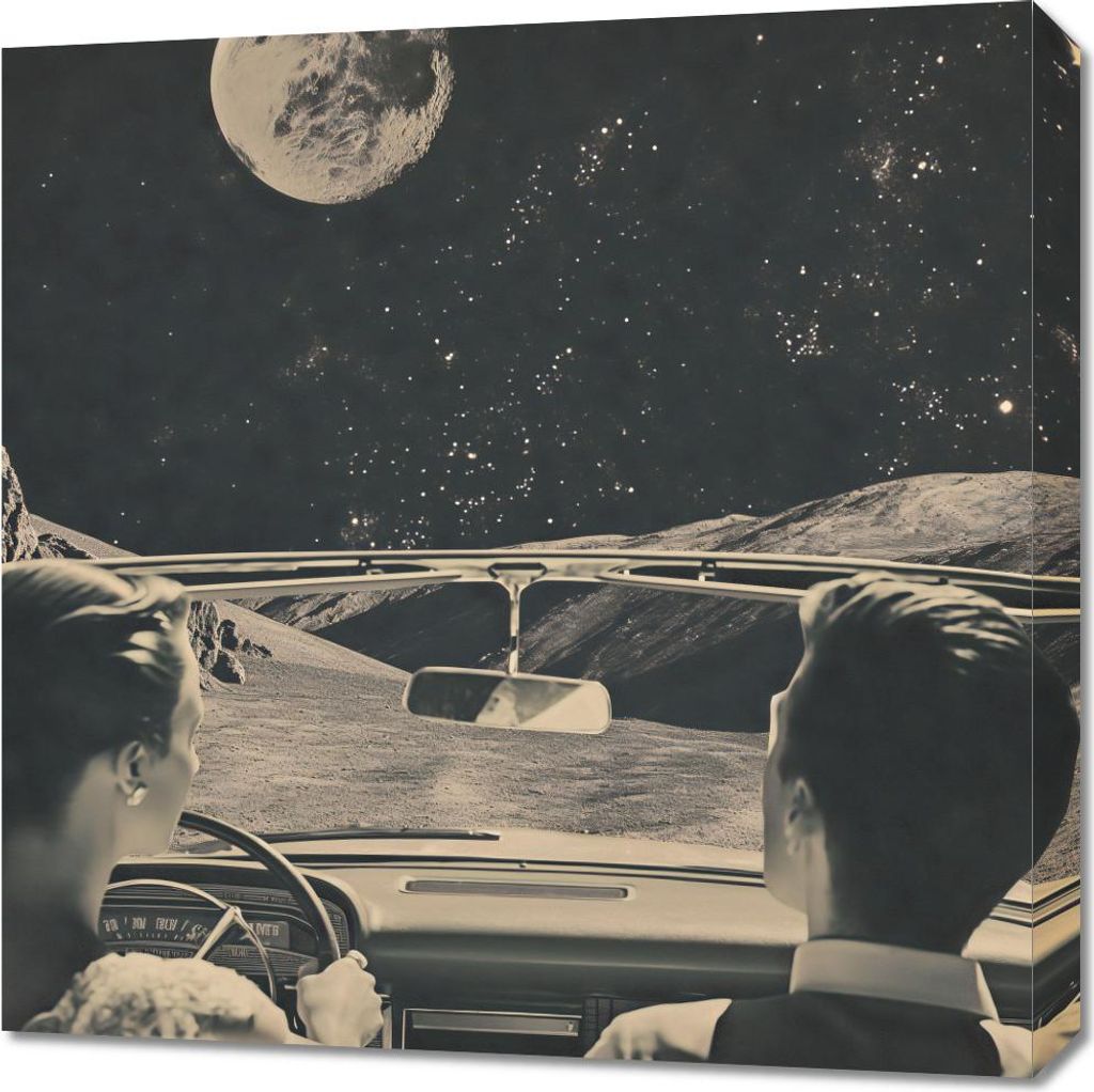 Bild 60x60cm Nimm Mich Mit Zum Mond