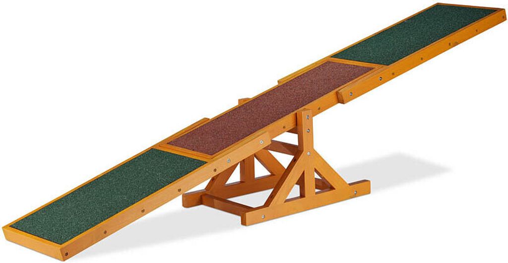 relaxdays hojdačka pre psov Dog Agility hnedá 180,0 x 30,0 Obrázok produktu 1