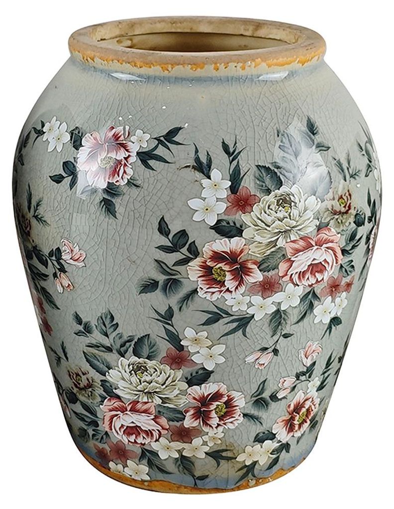 Clayre & Eef Vase Grau Keramik Produktbild 