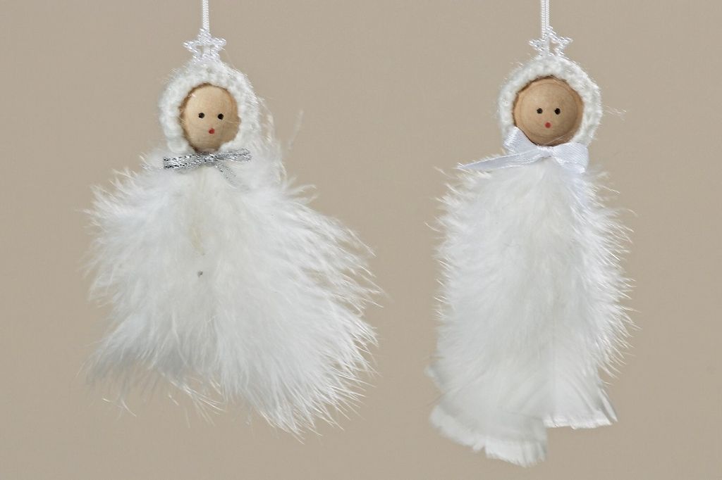 Engel Hänger Baumdeko Fensterdeko Weihnachten Geschenkhänger 2er Set