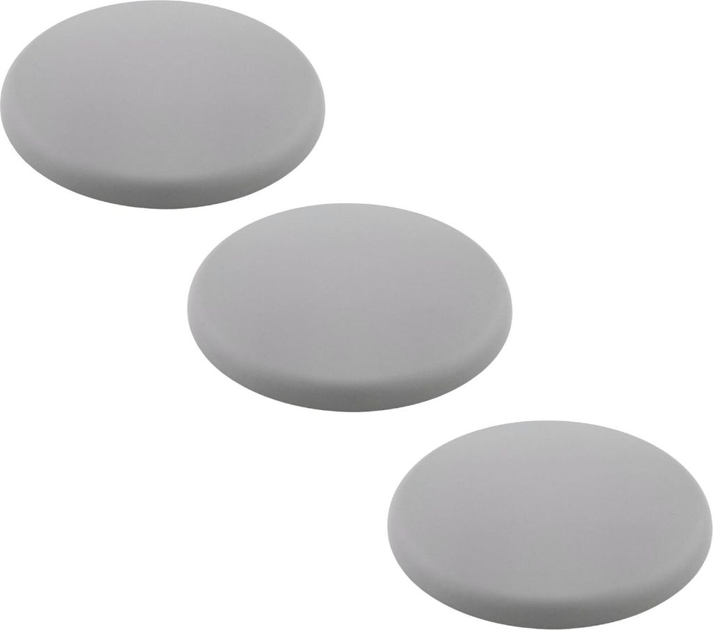 Extra Flache Abdeckung 3 Stück Verteilerdose PVC grau Baldachin Deckendose Abschluss leicht, rund, 135mm