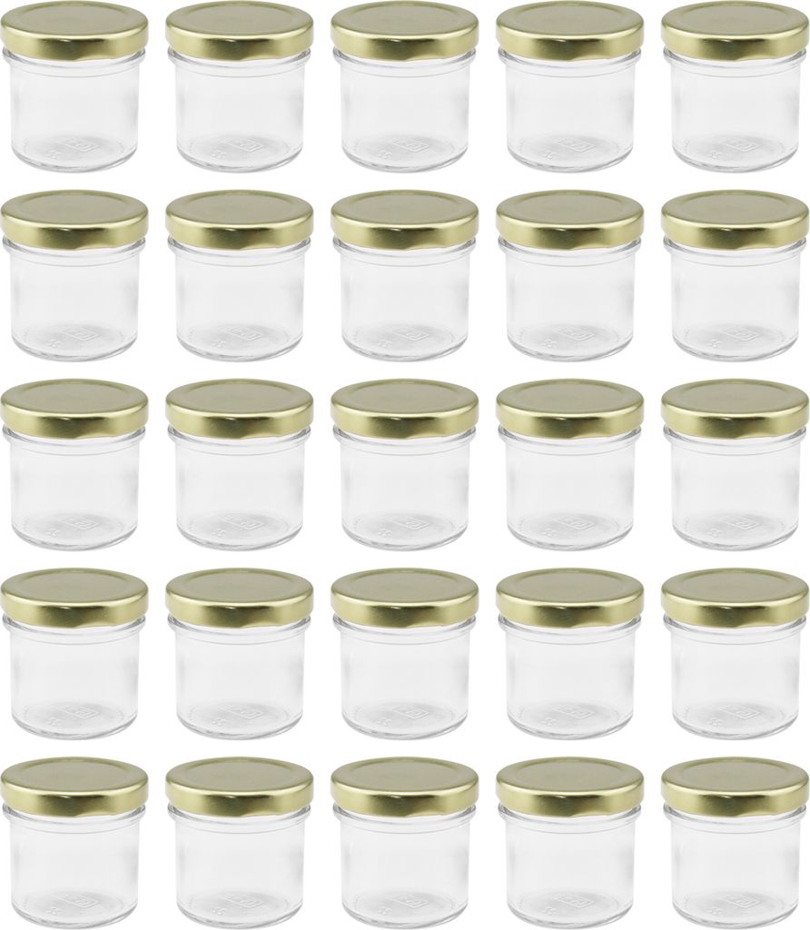 WELLGRO Einmachgläser mit Schraubdeckel - 72 ml, 5,5 x 5,5 Produktbild 1