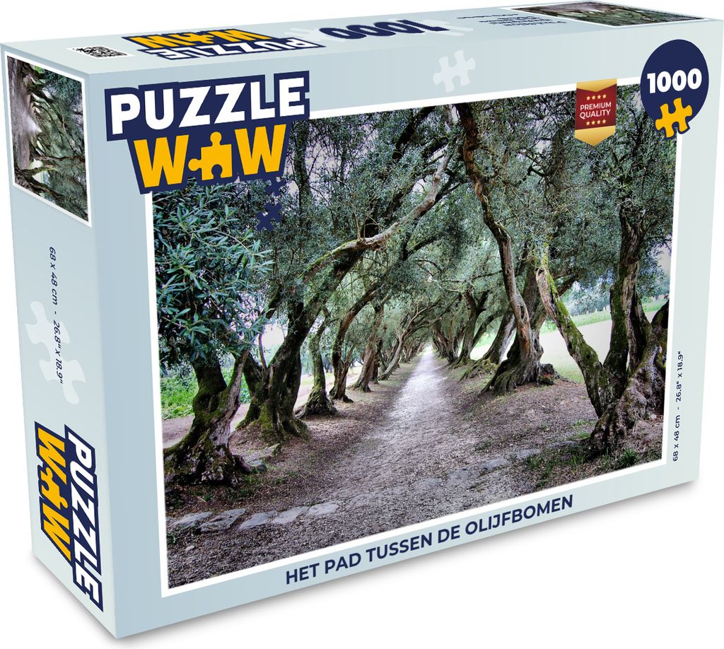 MuchoWow Puzzle 1000 Teile Der Weg zwischen den Olivenbäumen - Erwachsene - Rätsel