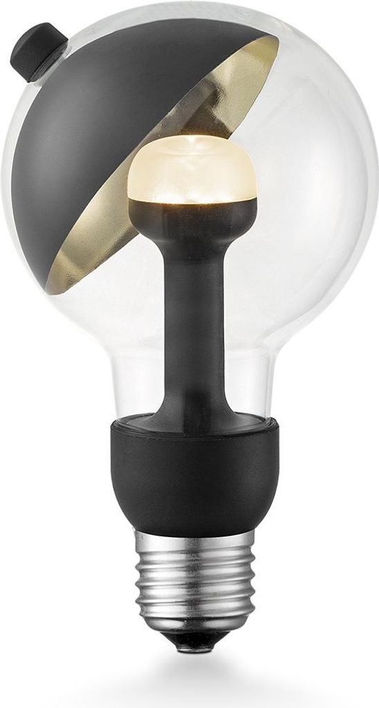 Home Sweet Home LED-Lampe Sphere schwarz-gold G80 E27 3W Produktbild 